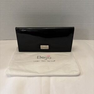 Beijo Women's BlackPatent Leather Rectangle Shape Credit Card Classic Wallet